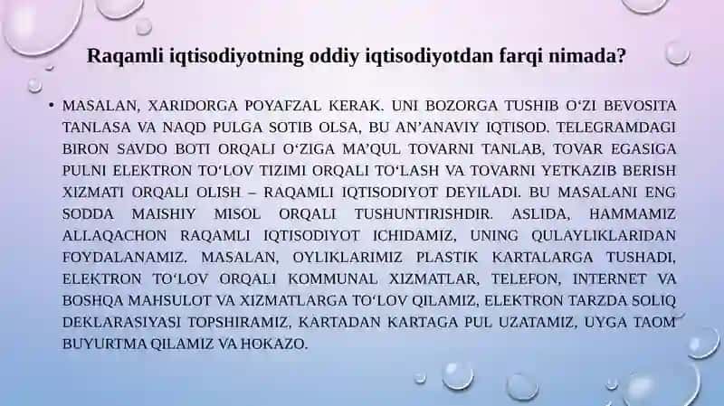 Raqamli iqtisodiyot tushunchasi va uning ahamiyati 3