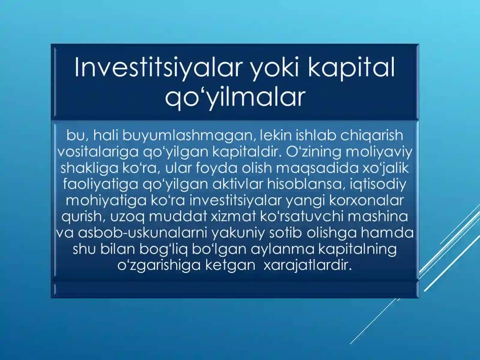 MAKROIQTISODIYOTDA INVESTITSIYALARNING AHAMIYATI VA INVESTITSIYA FUNKSIYASI 3