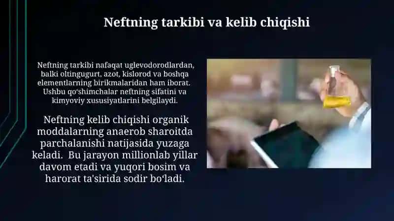 Neftning tarkibi va kelib chiqishi 3