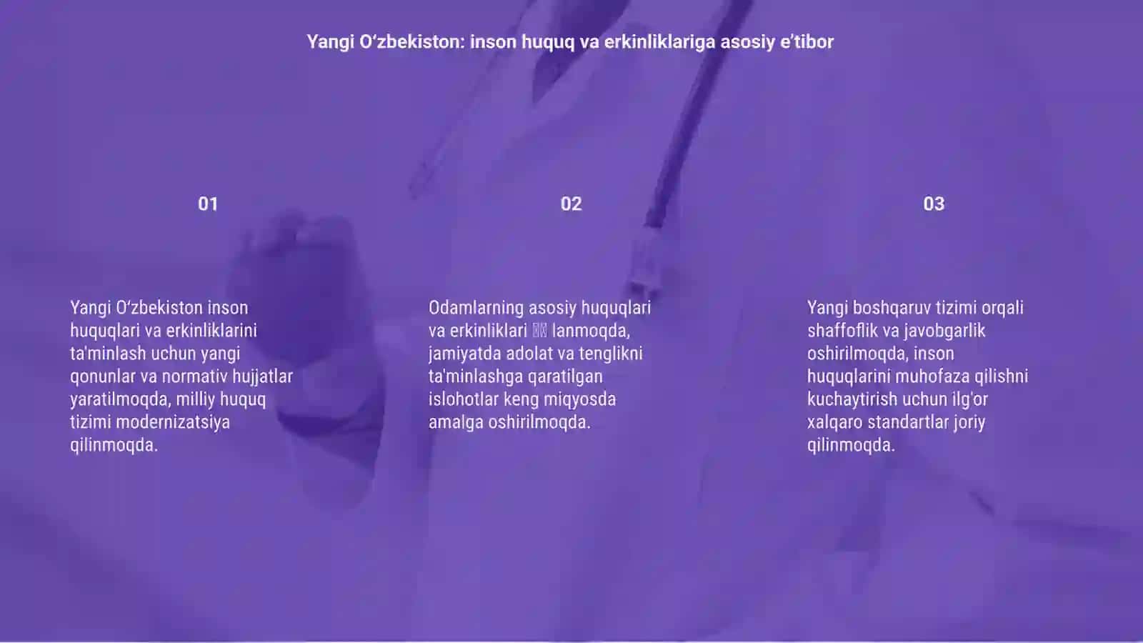 Yangi O‘zbekistonda inson haq-huquqlari va erkinliklari kafolatining yaratilishi 3