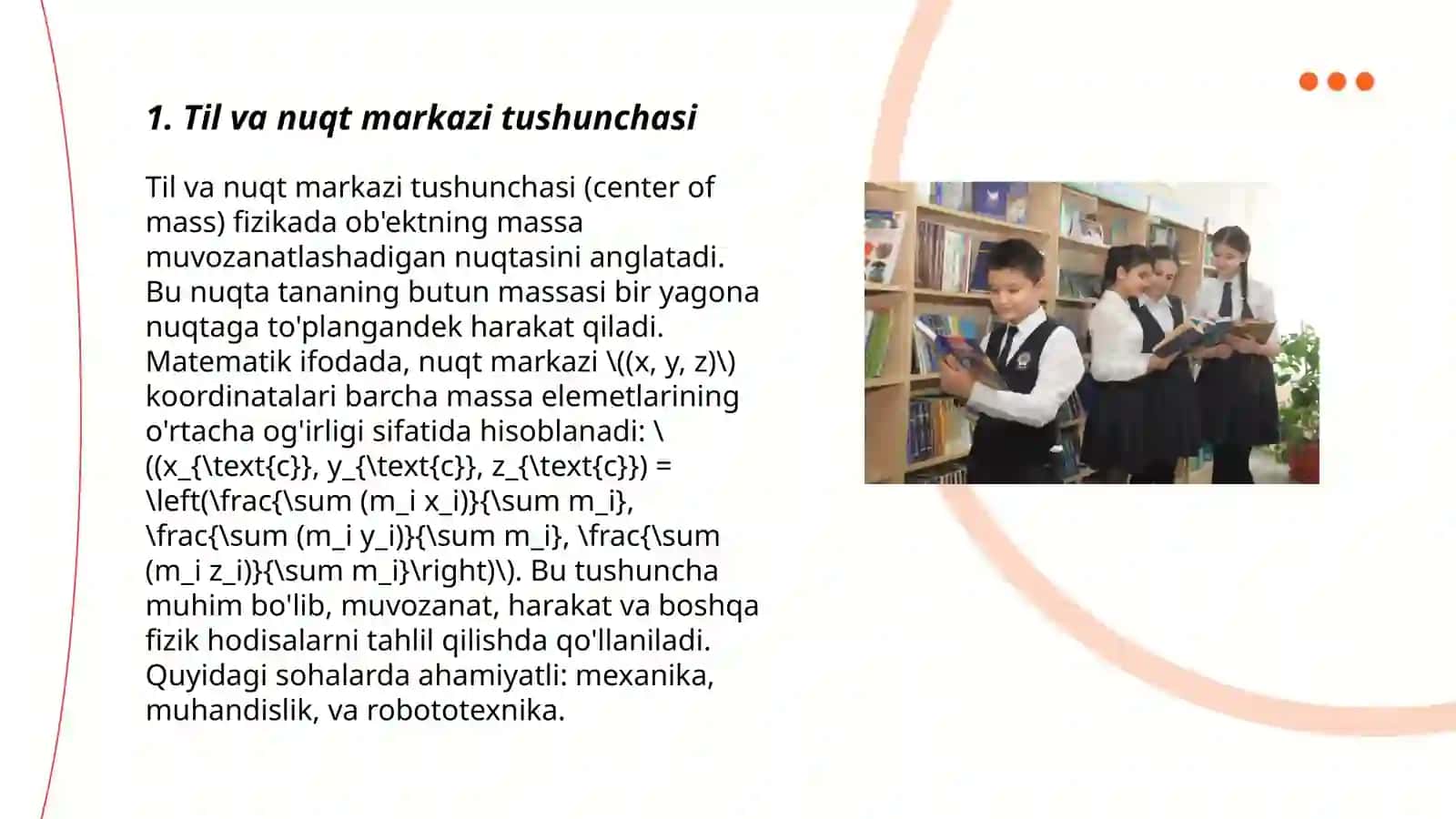 Til va nuqt markazi va unda faoliyatlarni tashkil etish taqdimoti 3
