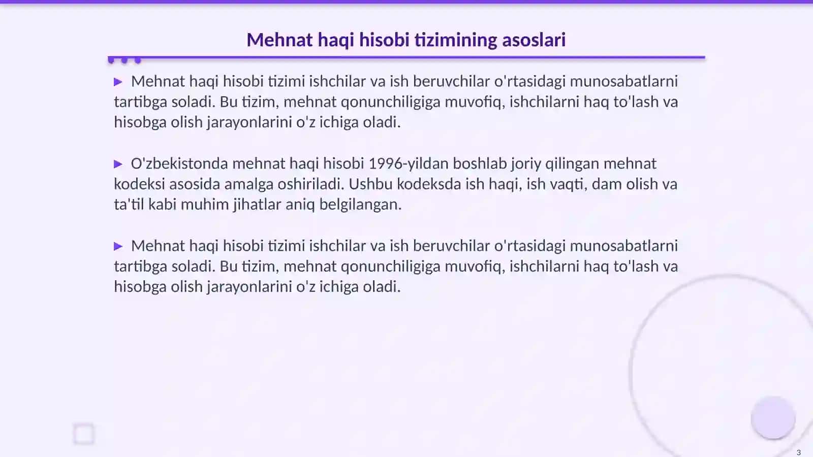 Mehnat haqi hisobi va toʻlash jarayoni auditi: mehnat qonunchiligi va xalqaro audit standartlari asosida nazorat 3