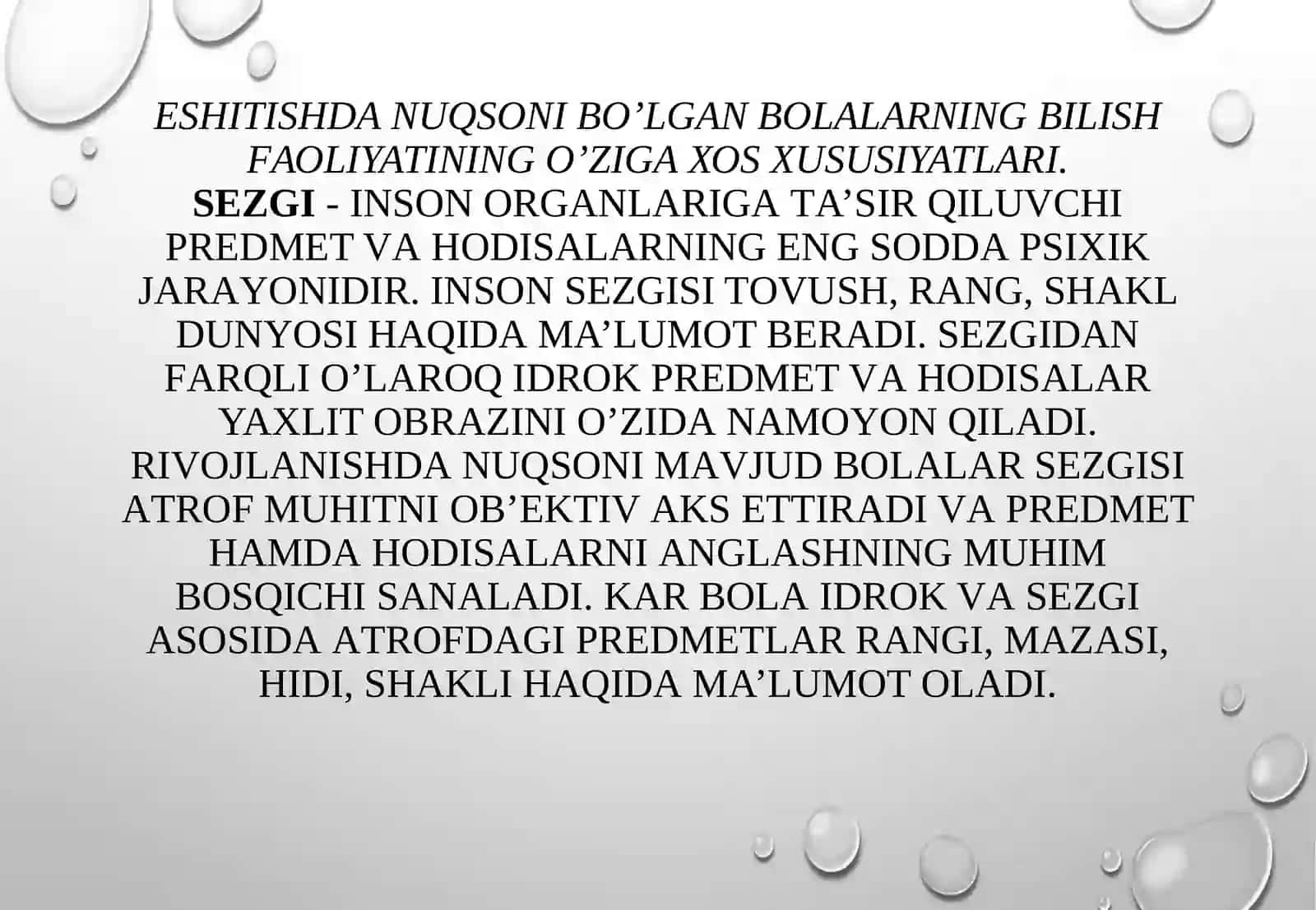Nogironlik tushunchasi. Imkoniyati cheklangan bolalar toifalari. 3