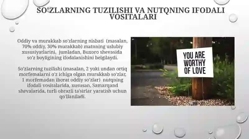 Soʻzlarning Tuzilishiga kora turlari sodda va qoshma sozlar ularning uslubiyati 3
