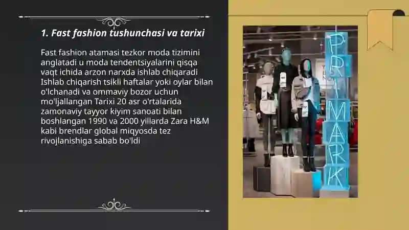 Fast Fashion tushunchasi va tarixi 3