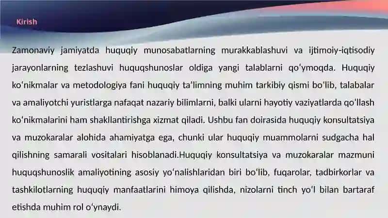 Huquqiy konsultatsiya va muzokaralar mazmuni 3