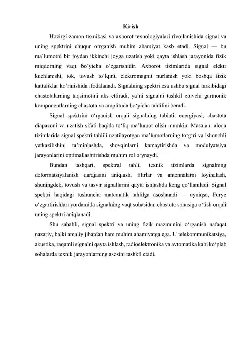 Signal spektri va uning fizik mazmuni 3