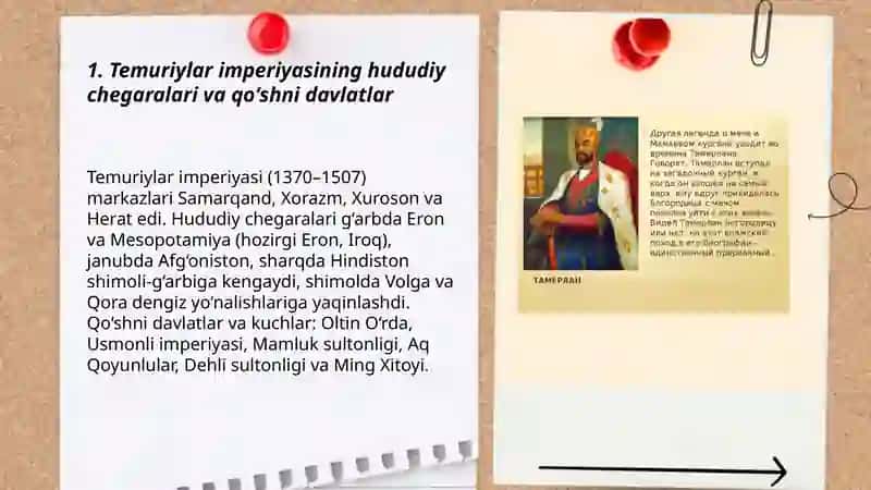 Temuriylar va xonliklar davri tarixiy geografiyasi 3