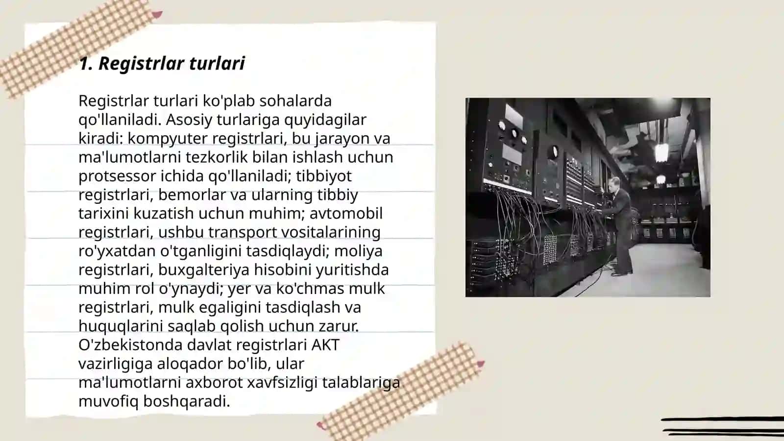 Registrlar turlari 3