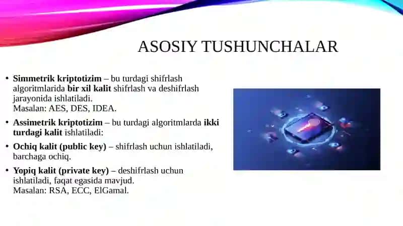 Simmetrik va assimetrik kriptotizimlarning qiyosiy tahlili. 3