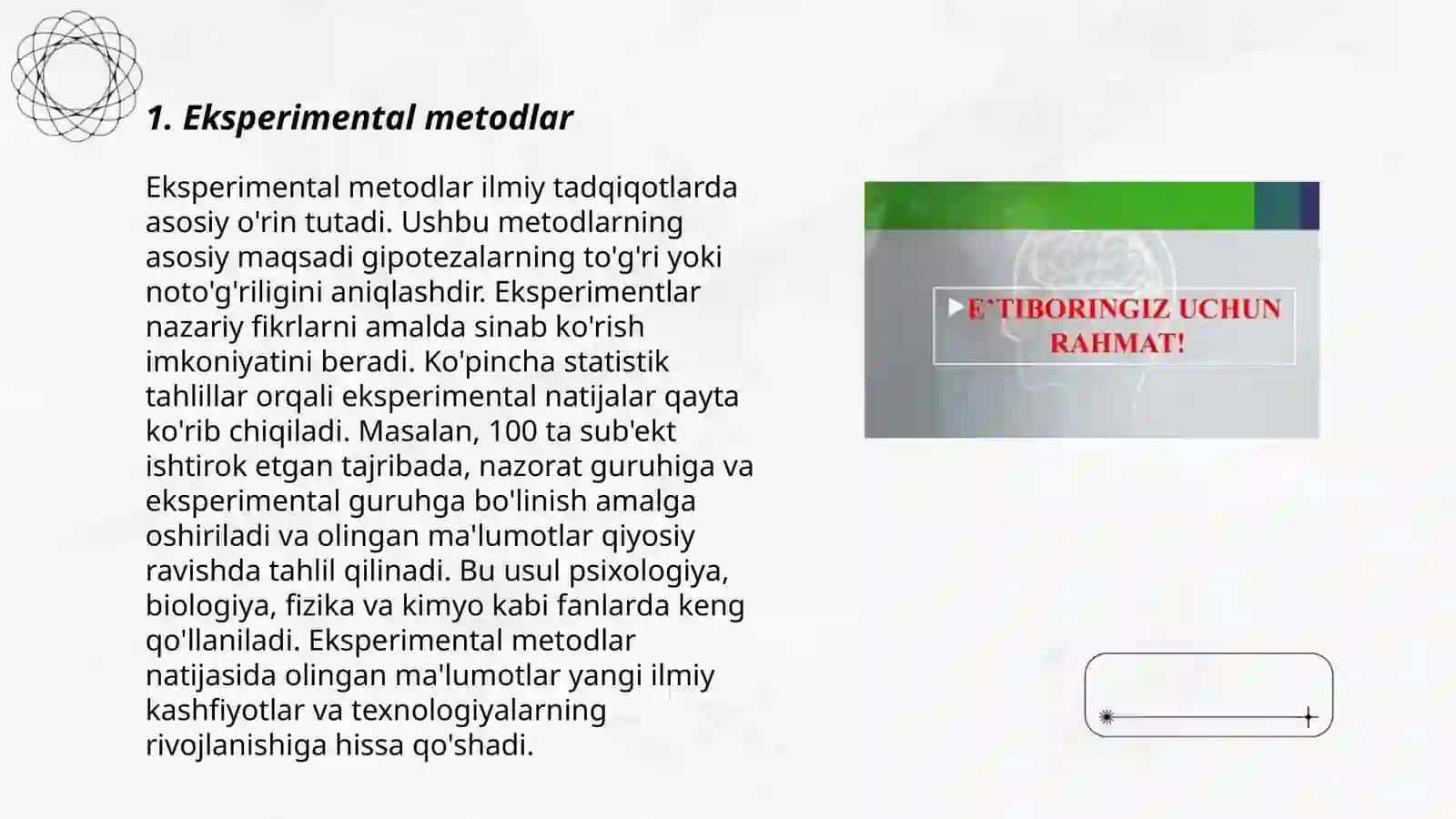 Hozirgi zamon psixologiyasining tadqiqot metodlari 3