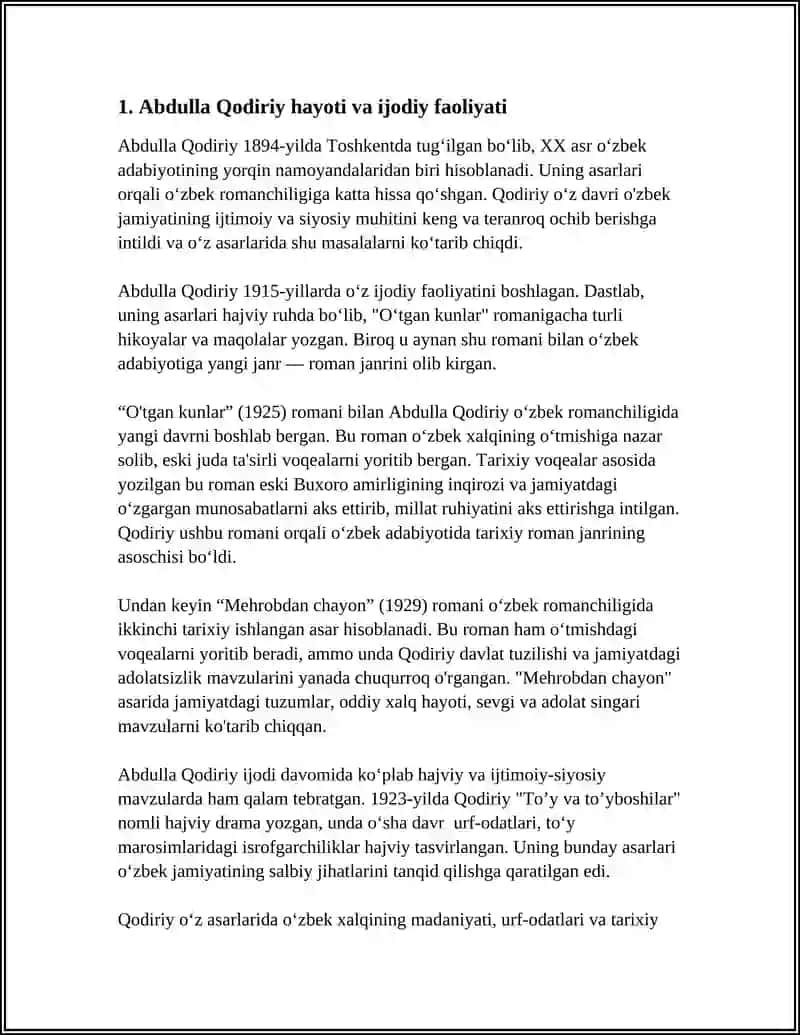 ABDULLA QODIRIY VA OʻZBEK ROMANCHILIGI 3