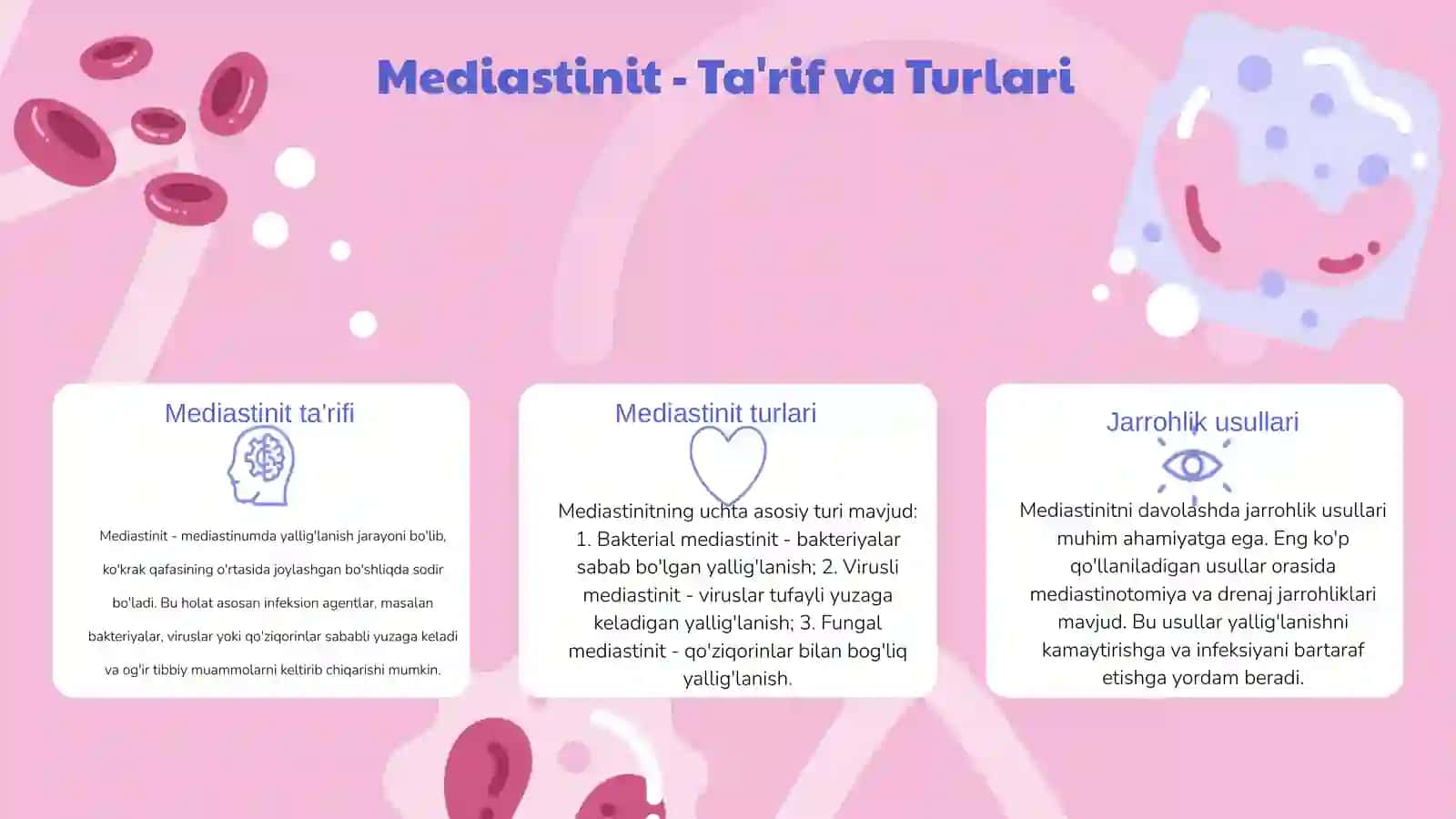 Mediastenit jarrohligining zamonaviy usullari 3