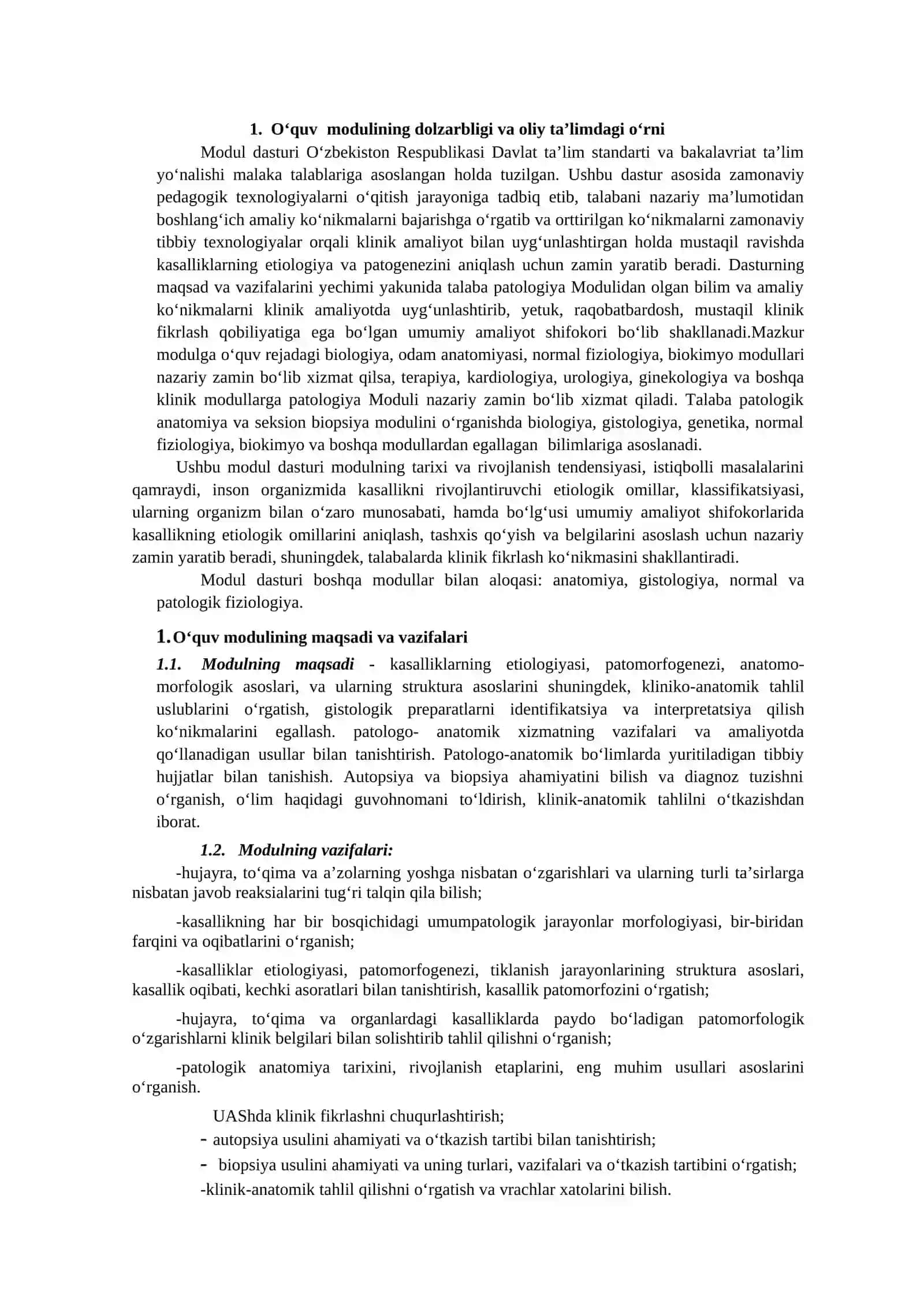 PATOLOGIK ANATOMIYA ISHCHI MODUL DASTURI 3