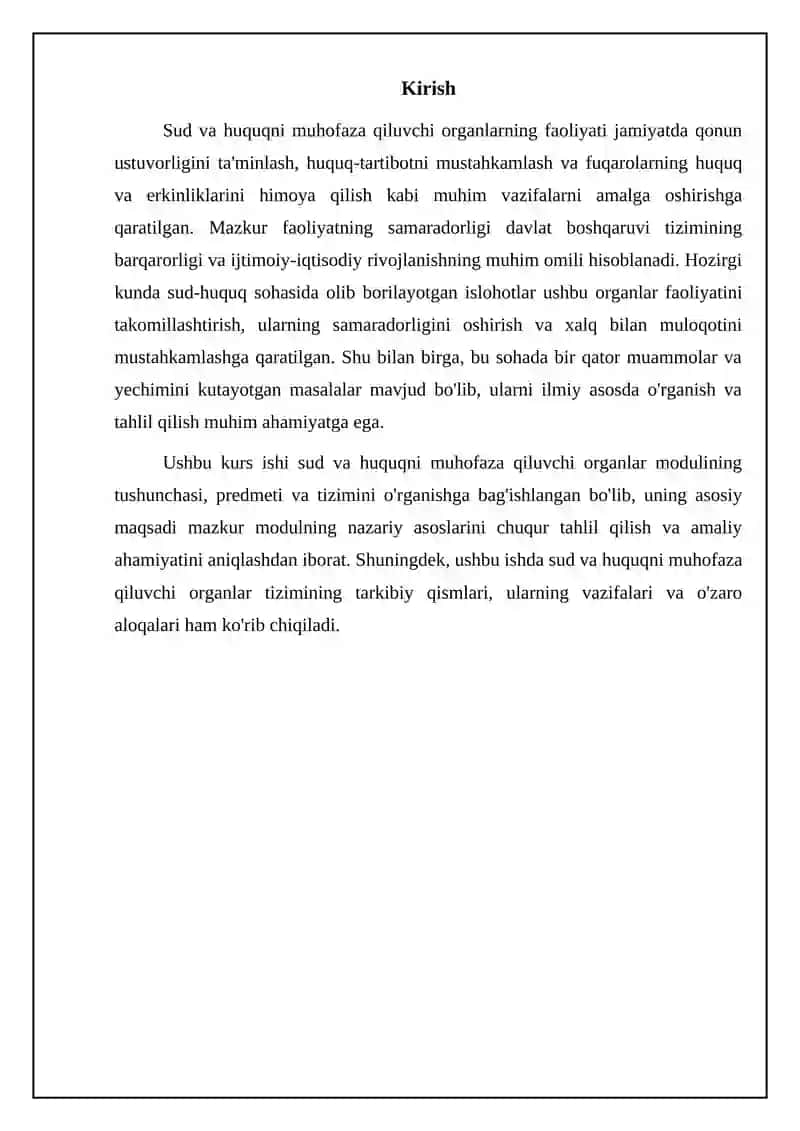 Sud va huquqni muhofaza qiluvchi organlar modulining tushunchasi 3