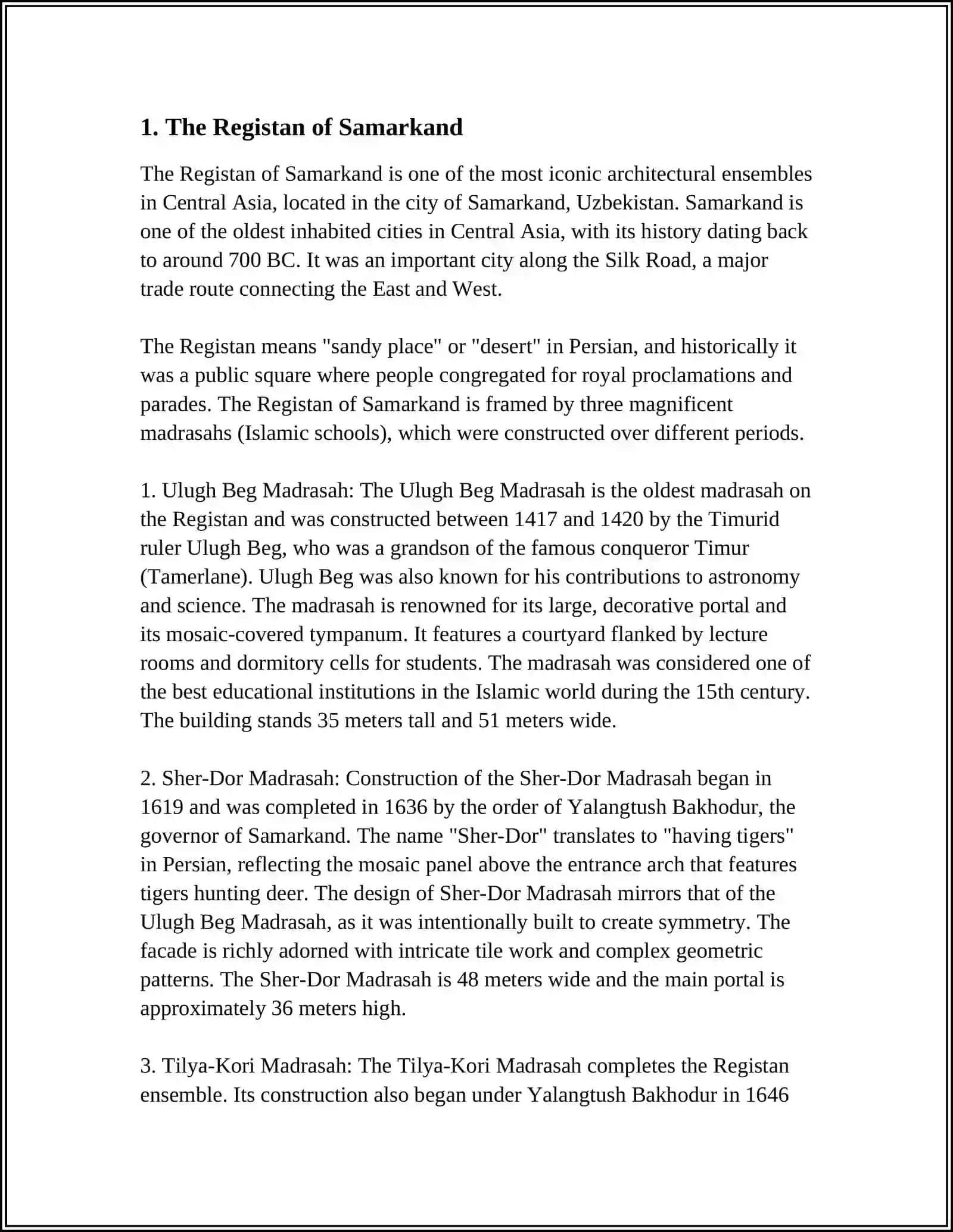 The Registan of Samarkand 3