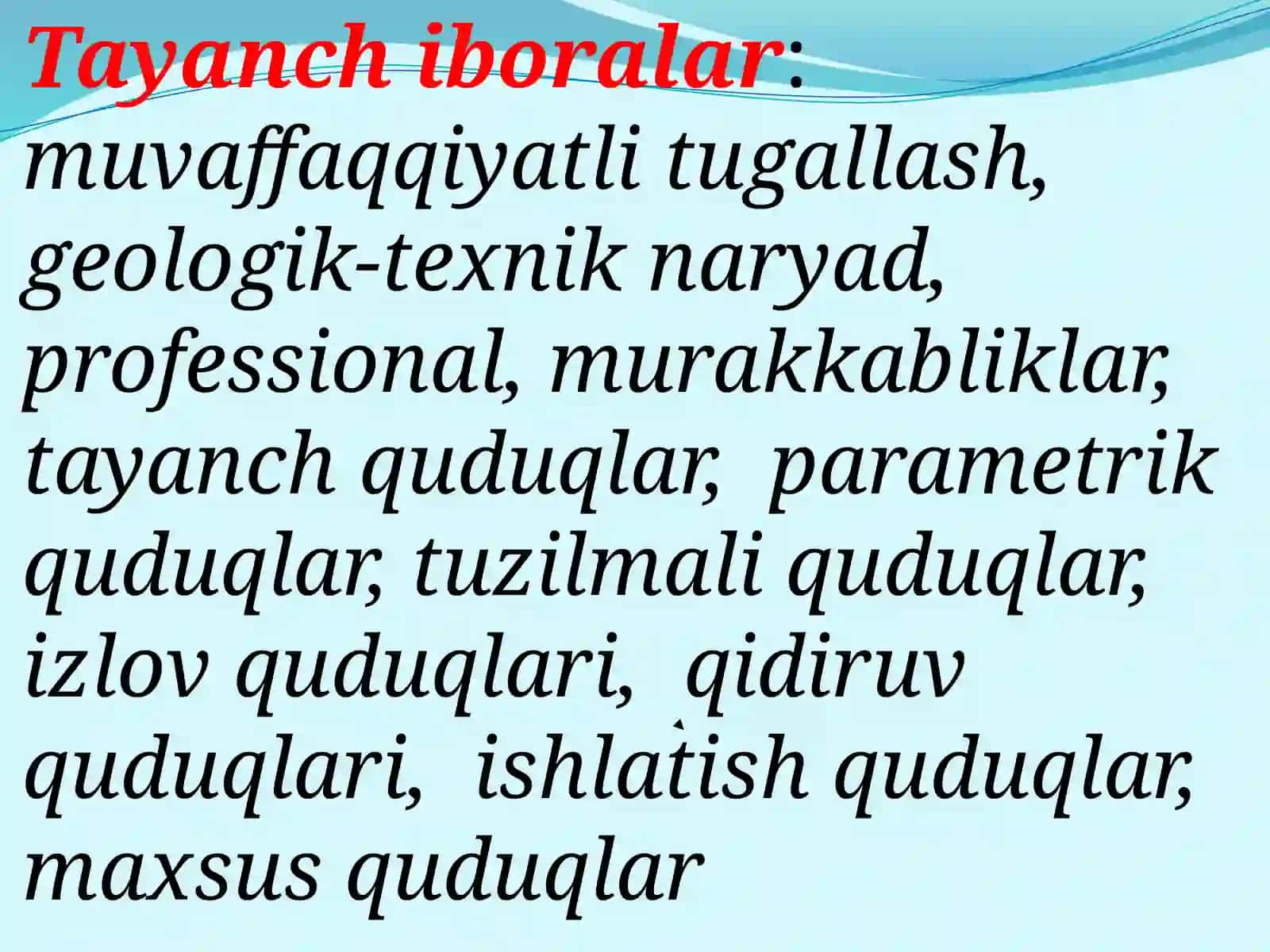 NEFT VA GAZ QUDUQLARINI BURG‘ILASH USULLARI 3