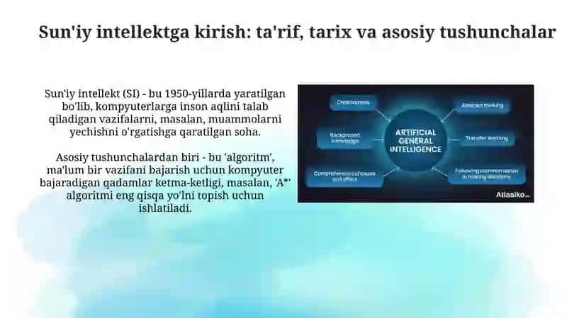 Sun'iy intellektga kirish: ta'rif, tarix va asosiy tushunchalar 3
