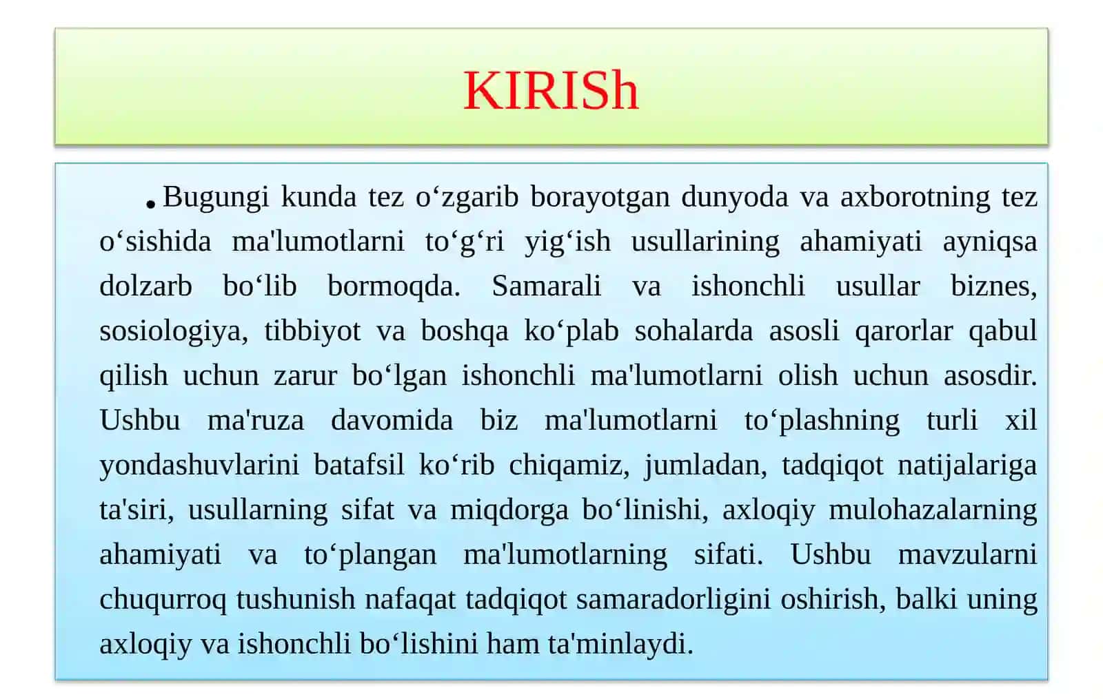 Ma'lumotlarni yigʻish usullari 3