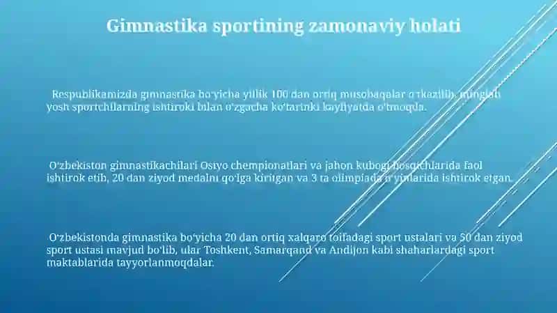 Oʻzbekiston gimnastikasini rivojlanish tarixi 3