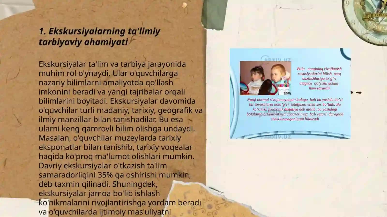 Ekskursiyalarning ta'limiy tarbiyaviy ahamiyati 3