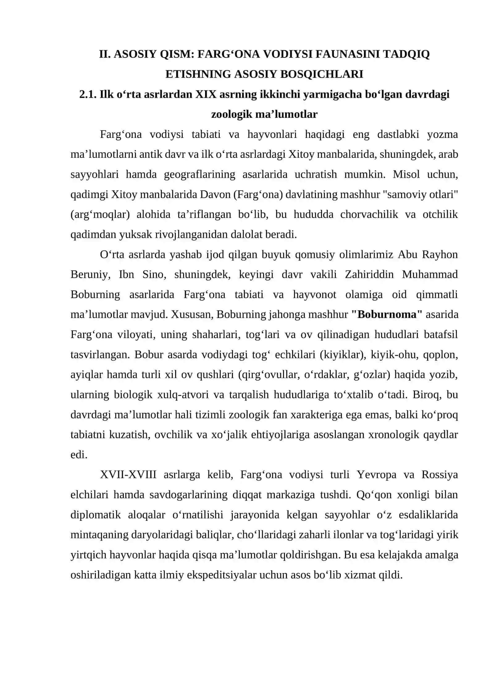 FARG‘ONA VODIYSI HAYVONOT DUNYOSINI O‘RGANISH TARIXI 3