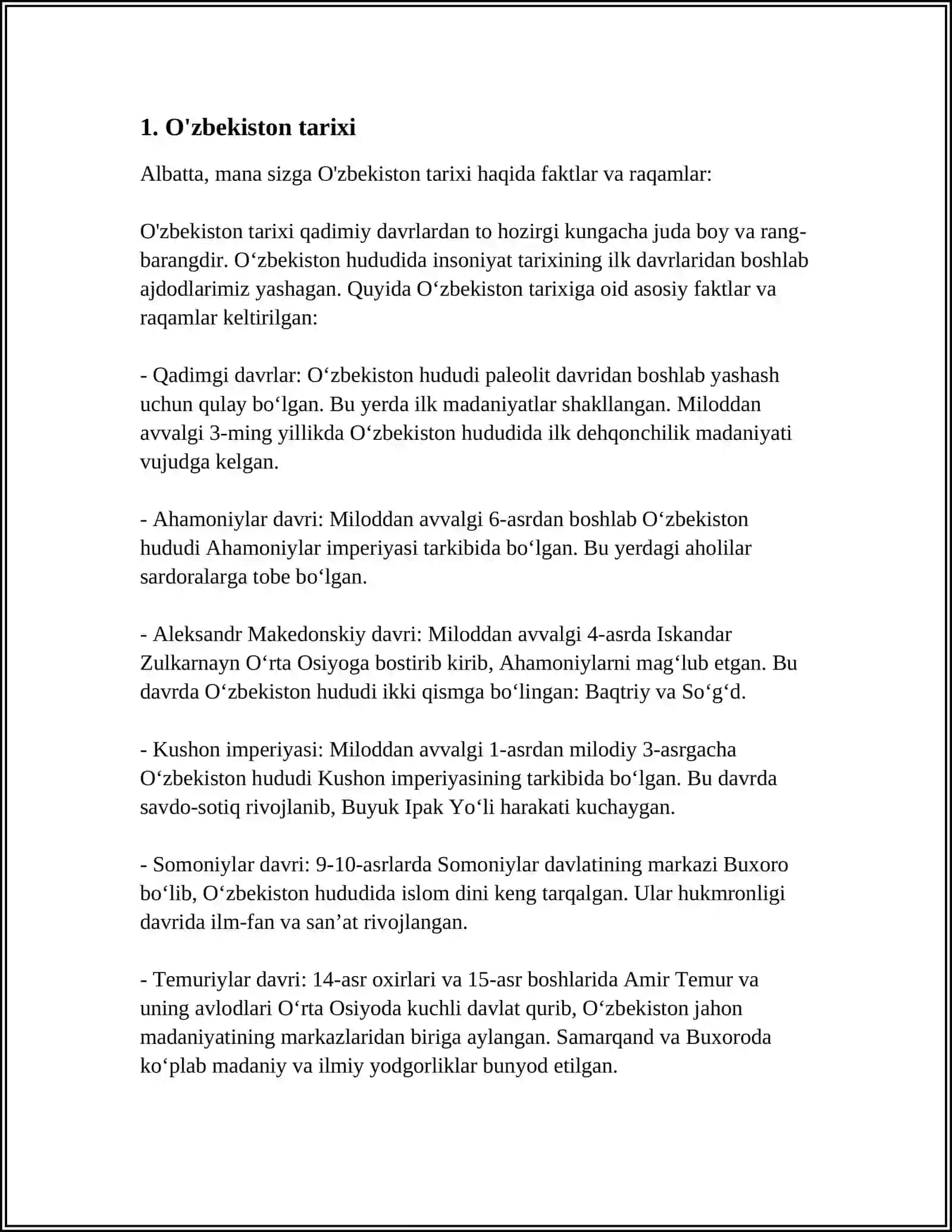 O'zbekiston tarixi 3