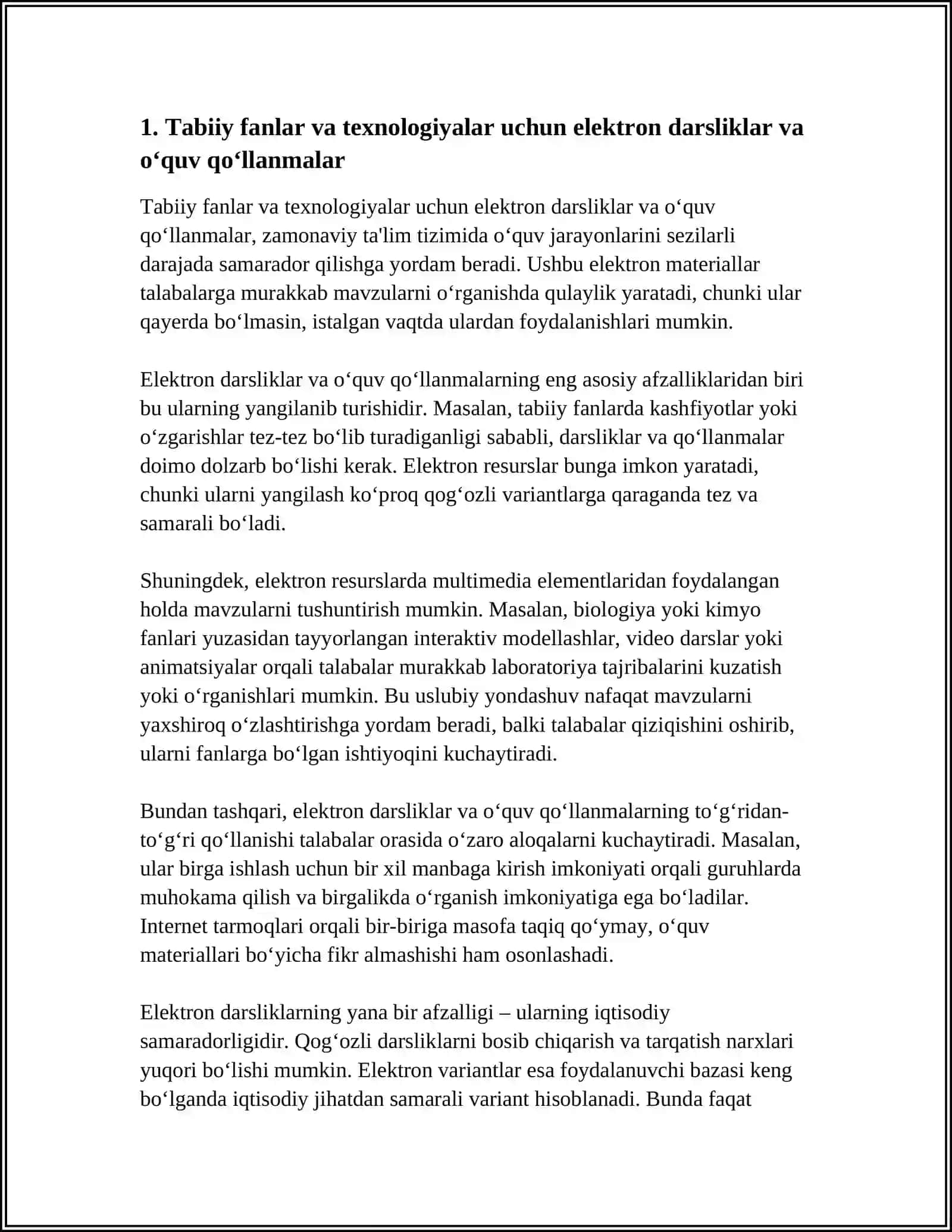 TABIIY FANLAR VA TEXNOLOGIYALARNING ELEKTRON RESURSLARI 3