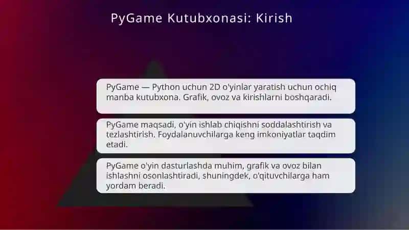 PyGame kutubxonasi 3