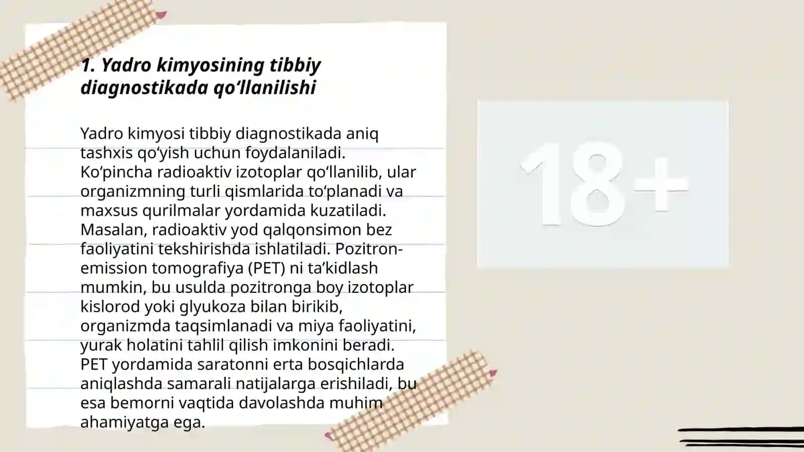 Yadro kimyosining tibbiyotdagi o‘rni 3