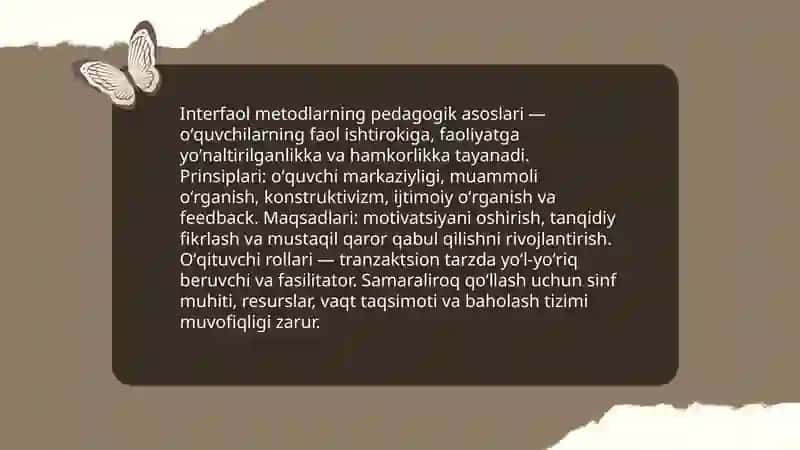 Interfaol metodlar va ularni qoʻllash mahorati 3