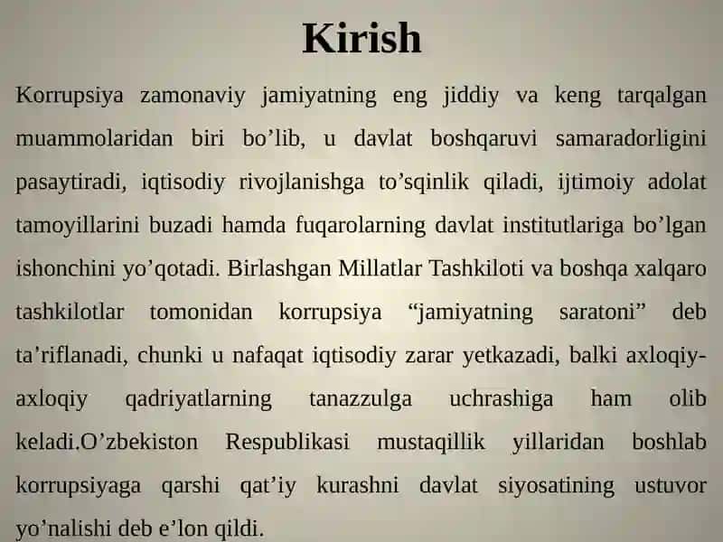 Korrupsiyaga oid huquq buzilklar uchun jinoiy javobgarlik asoslari 3