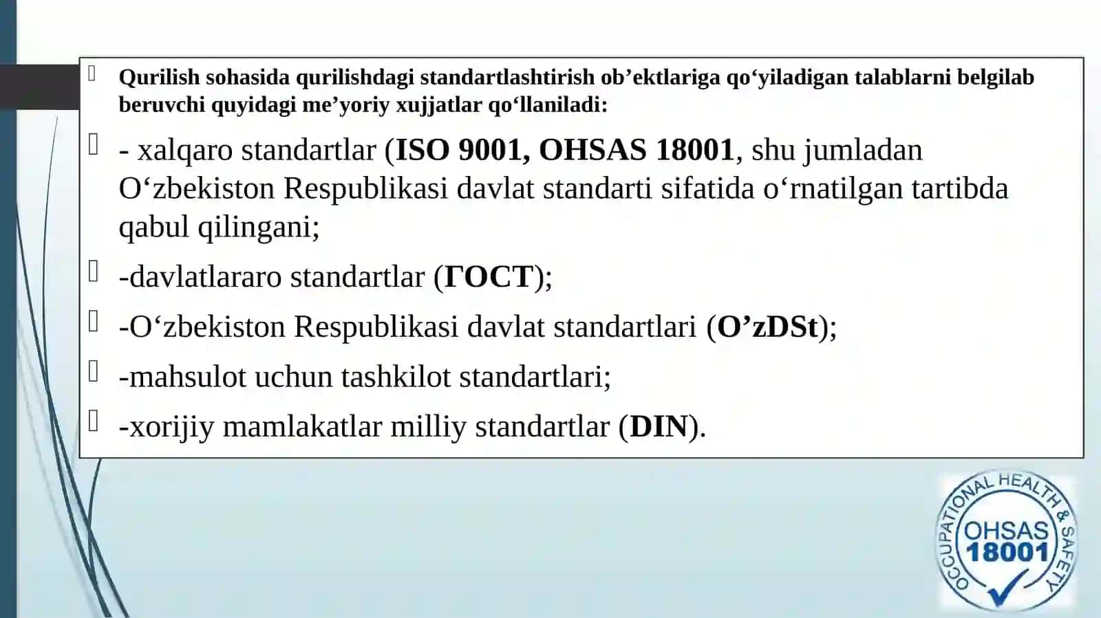 ShNQ1.01.01-09 «Qurilish sohasidagi normativ hujjatlar tizimi. Asosiy hollari.» 3