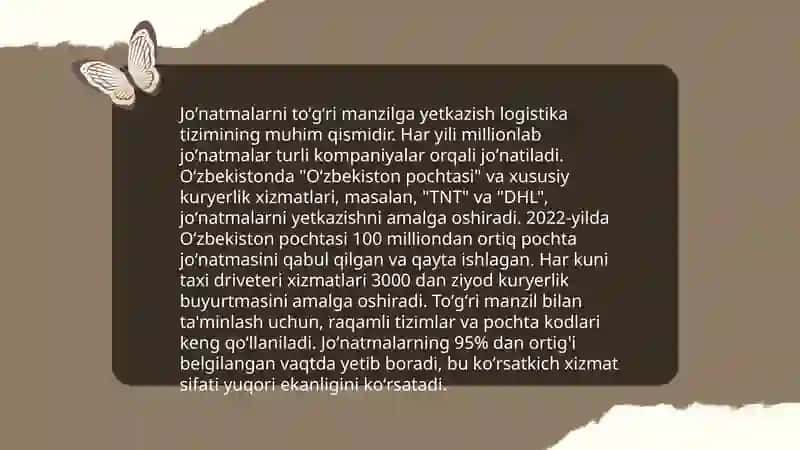 Joʻnatma va ichki hujjatlarni tuzish hamda rasmiylashtirish 3