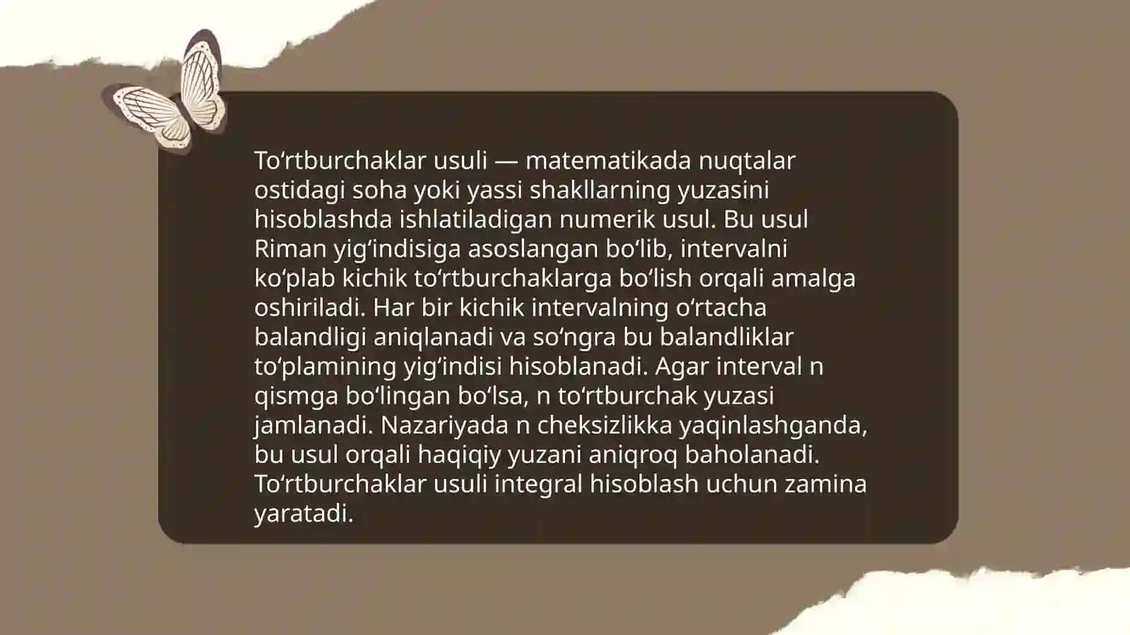 Integrallarni taqribiy hisoblash 3