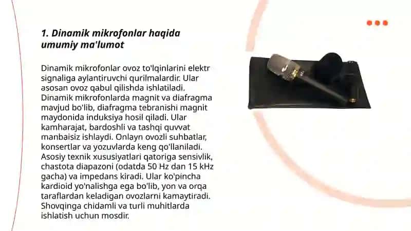 Dinamik mikrofonlar 3