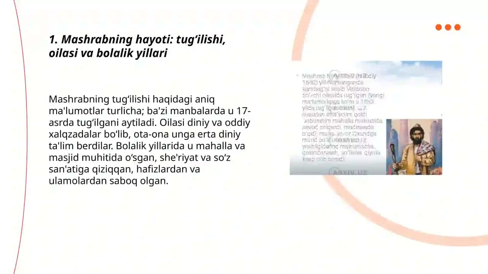 Mashrab hayoti va falsafaga qo’shgan hissasi 3