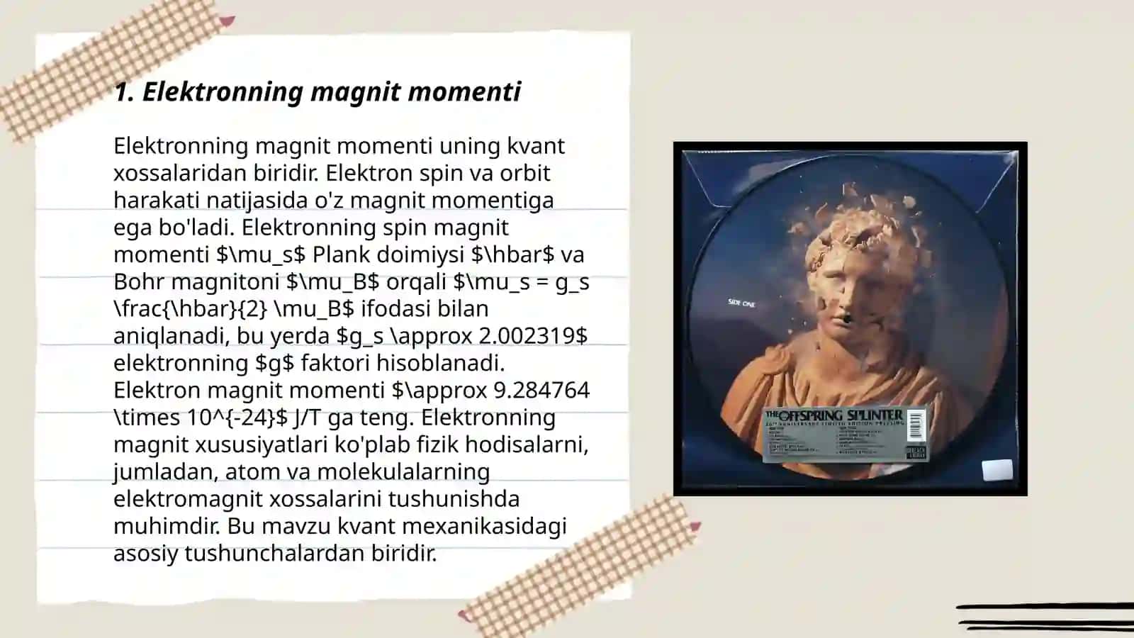 Elektronlarning magnit va mexanikaviy momentlari 3
