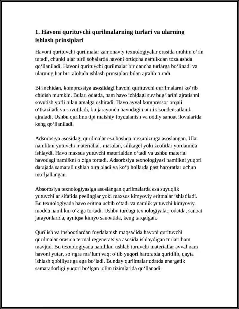 HAVONI QURITUVCHI QURILMALAR ISHINI TADQIQ QILISH 3