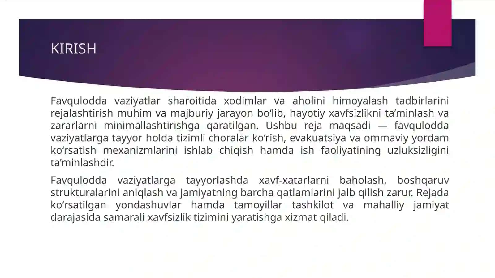 Xodimlar va aholini favqulotda himoyalash tadbirlari 3