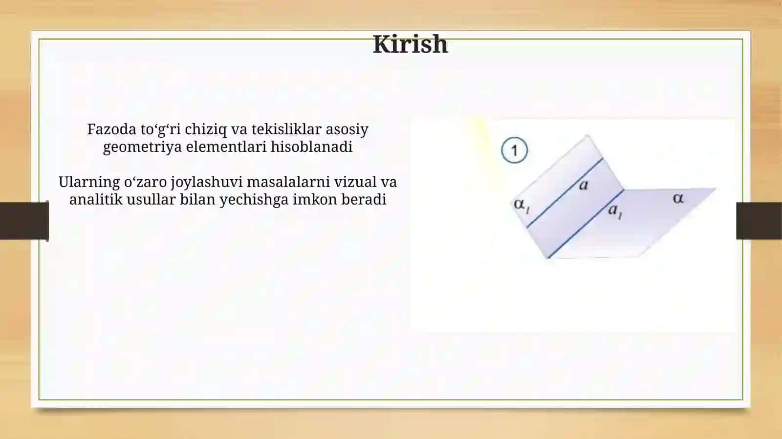Fazoda toʻgʻri chiziq va tekisliklar 3