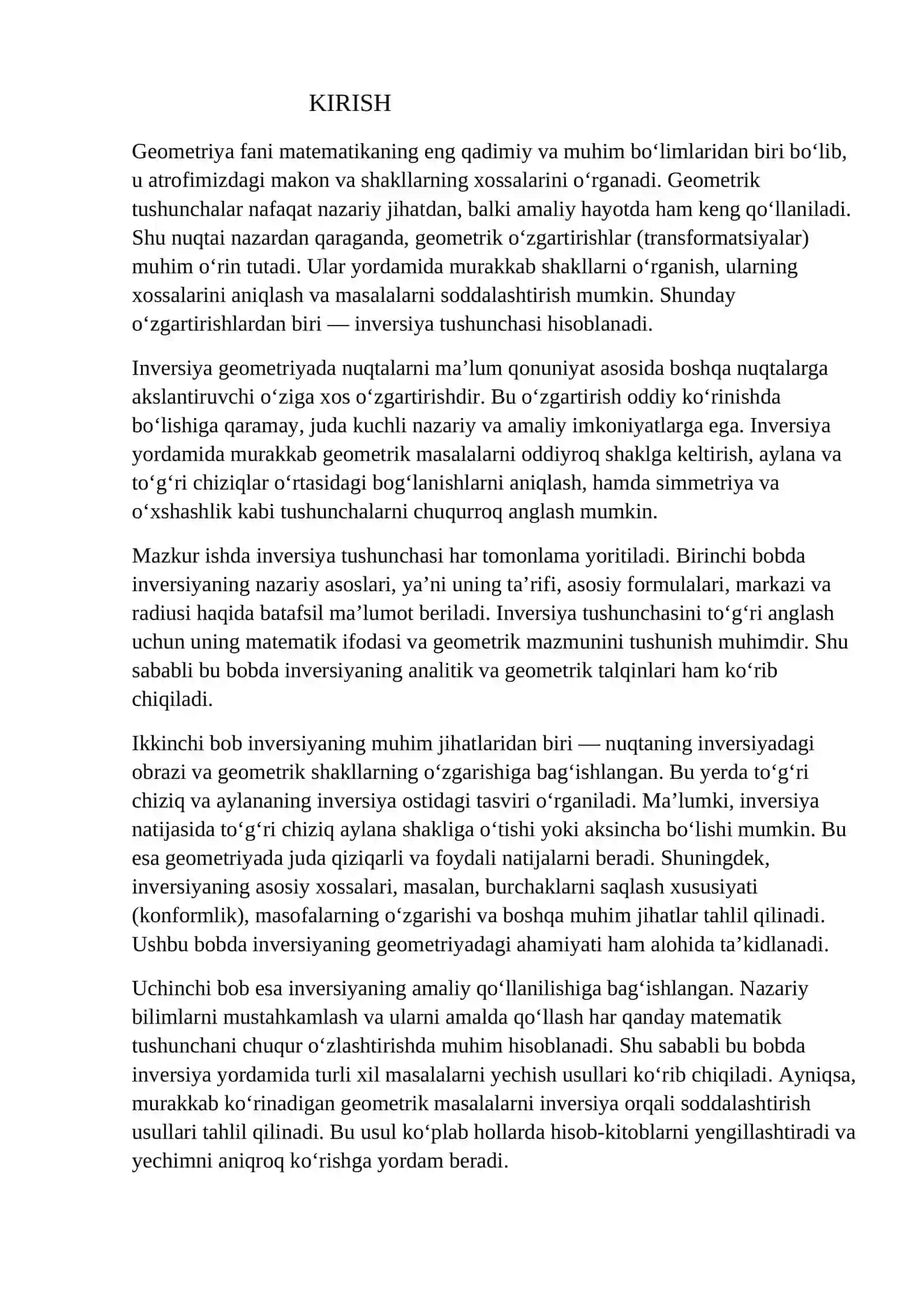 Matematika va informatika ta'lim yo‘nalishi - Inversiya va uning tatbiqlari 3