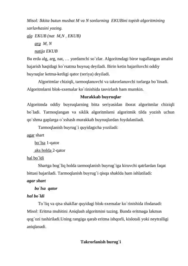 Algoritmik til va Paskal dasturlash tili 3