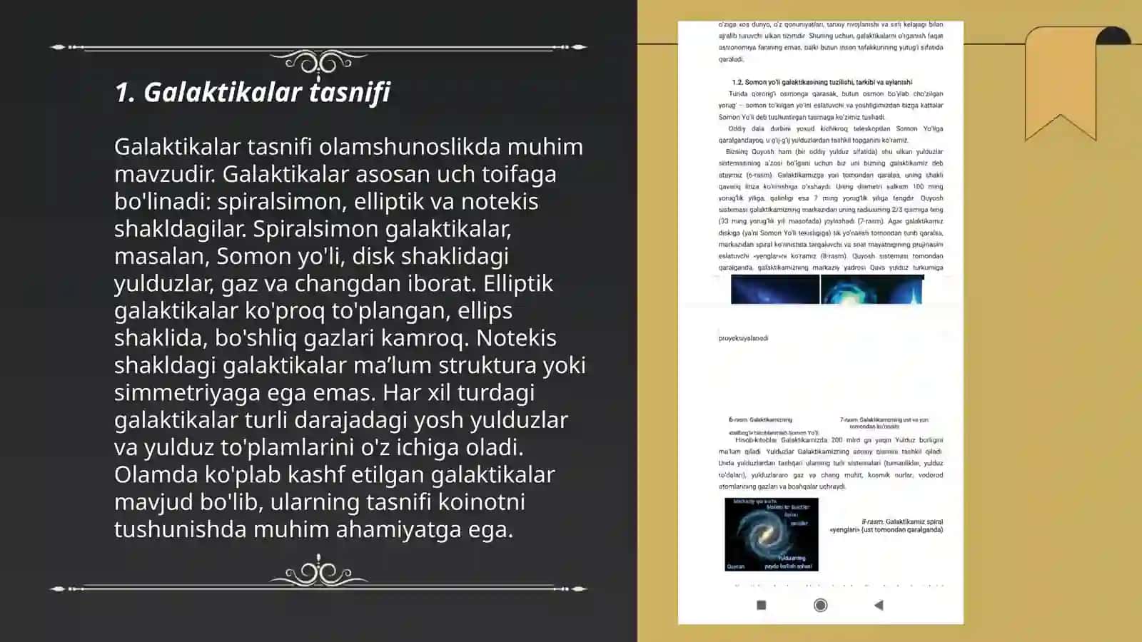 Galaktikalar turlari va Xabbl kaamertoni 3