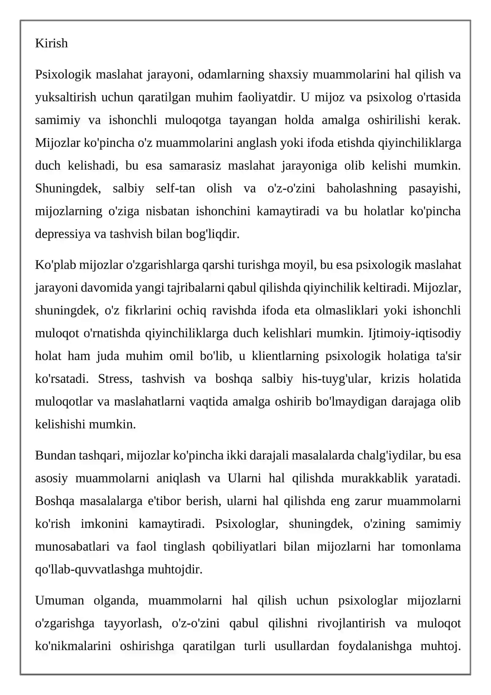 Psixologik maslahatning umumiy muammolari 3