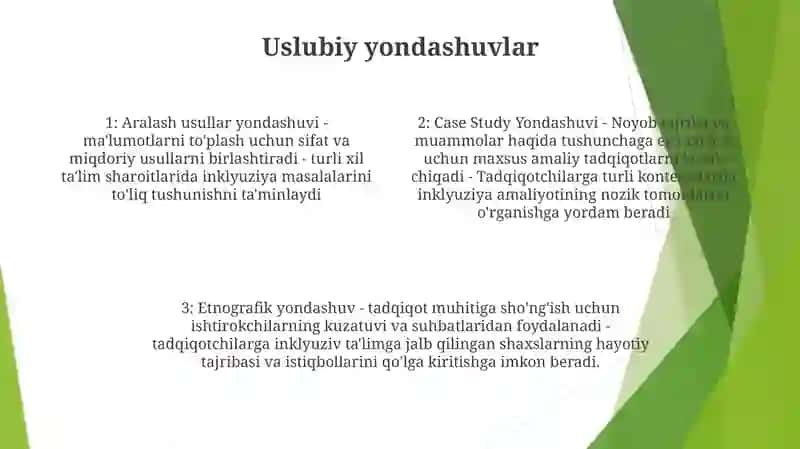 Turli Yo'Nalishdagi Ilmiy Tadqiqotlarda Inklyuziv Ta'Lim Muommolarini O'Rganish 3