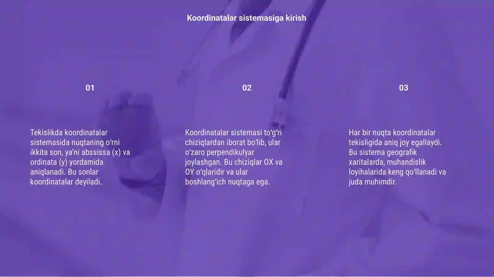 Tekislikda koordinatalar sistemasi 3