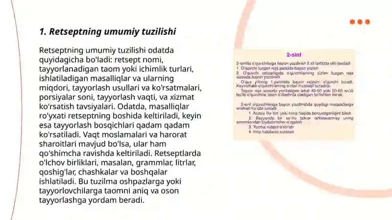 Retsept strukturasi. Retsept yozish qoidalari 3