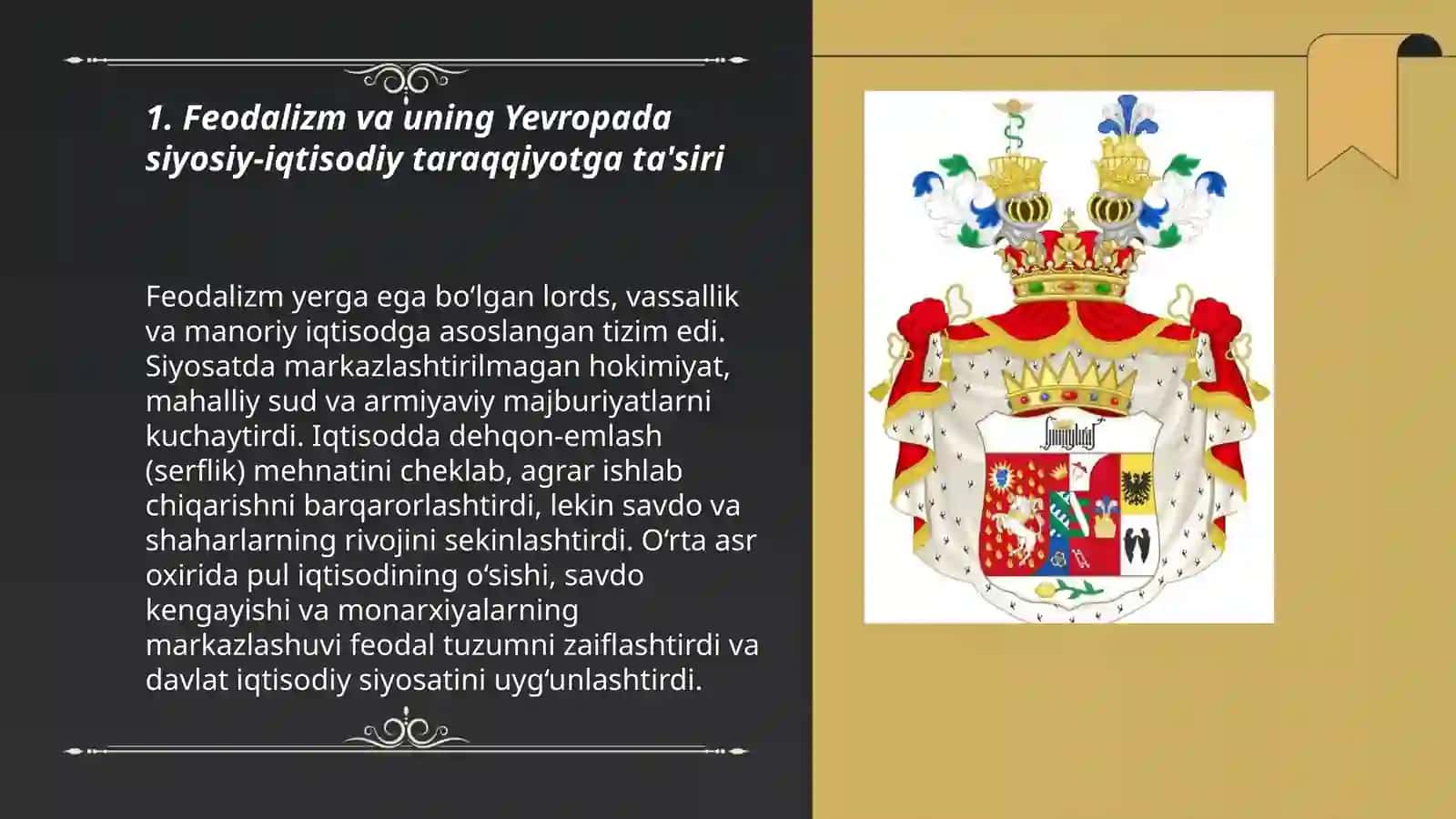 Feodalizm va uning Yevropada siyosiy‑iqtisodiy taraqqiyotga ta'siri 3