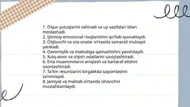 Boshlang’ich sinfda ota-onalar bilan hamkorlik 3